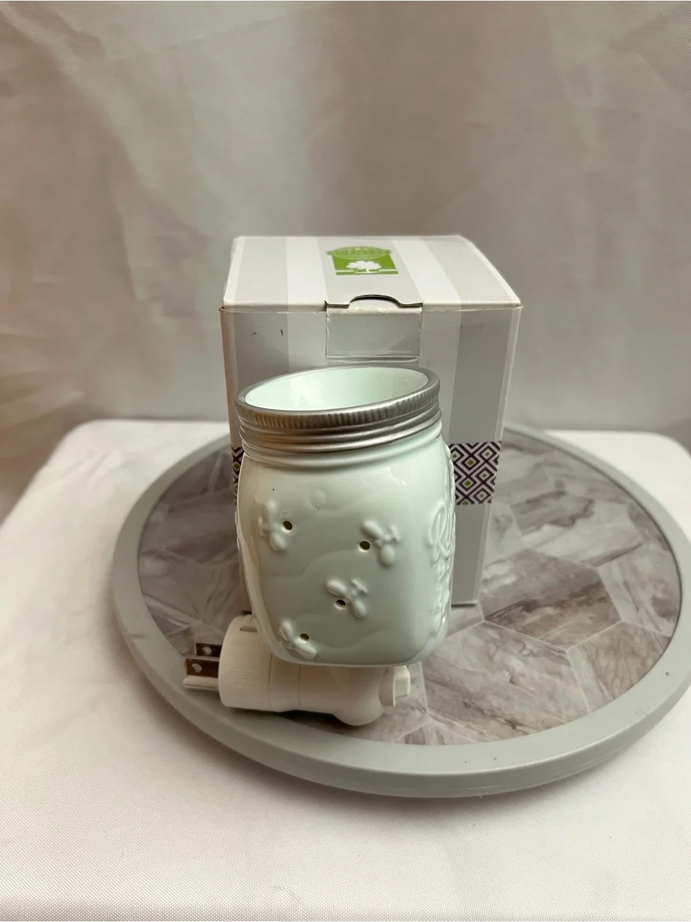 Scentsy Chasing Fireflies Mason Jar Nightlight Wax Warmer 2015 With Box